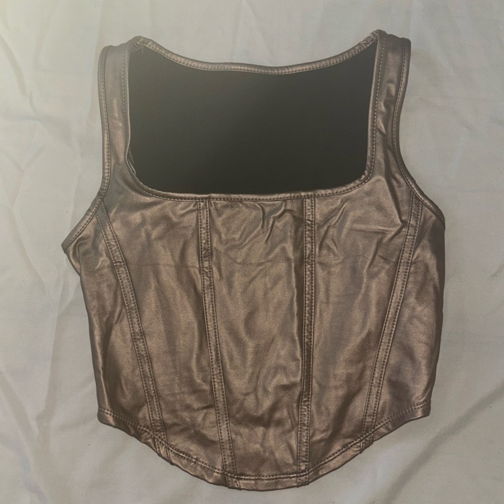 Metallic Corset Top